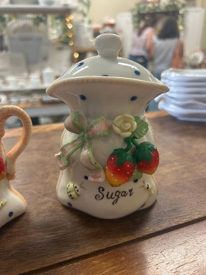 Flour Sack Creamer & Sugar