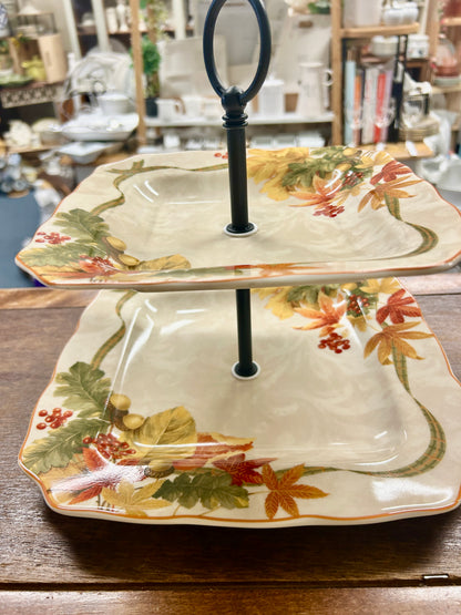 Multicolor 222 Fifth Autumn Celebration 2 Tier, 9 1/2"
