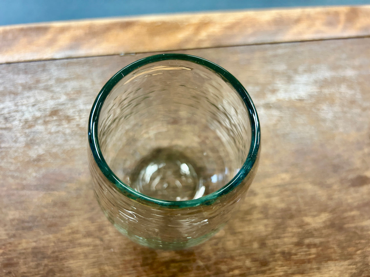 Clear  Hammered Stemless Glass, 4 1/4"