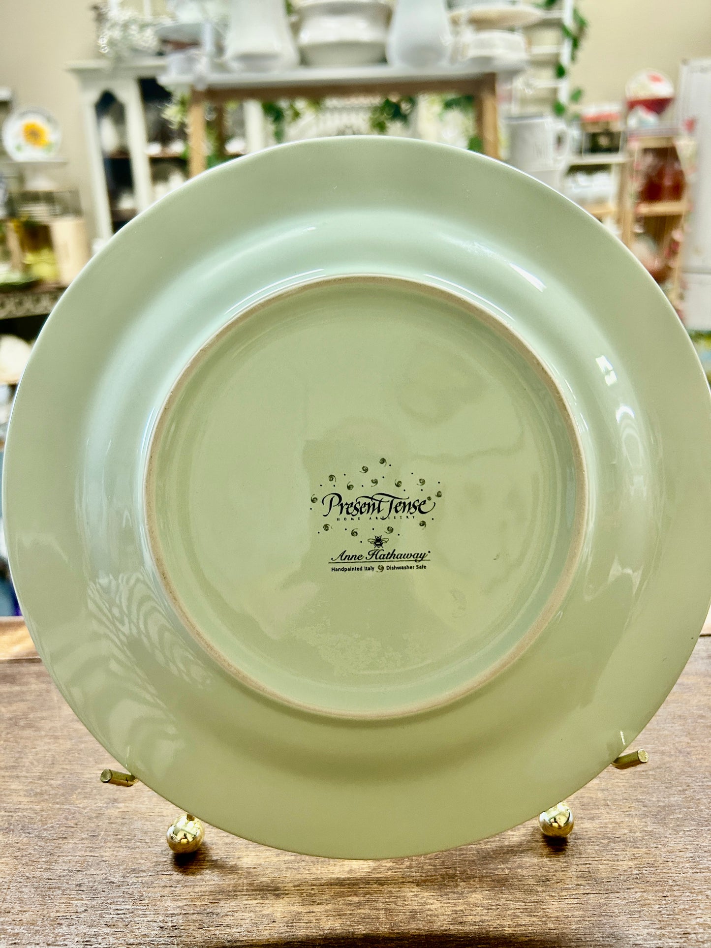 Blue Anne Hathaway RARE Present Tense Plate, 8 1/2"