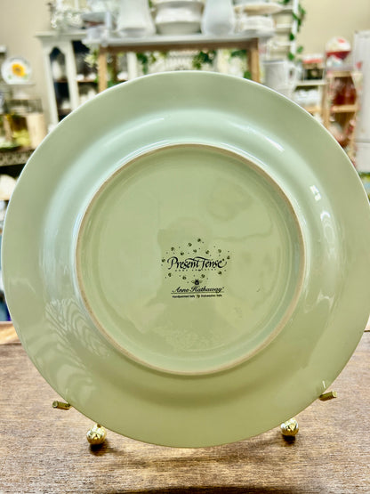 Blue Anne Hathaway RARE Present Tense Plate, 8 1/2"