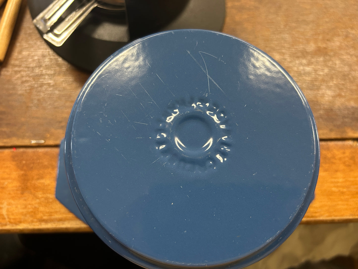 Le Creuset Blue Fondue Set France, 7 1/4"