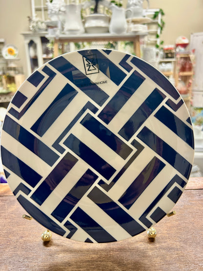 Blue & White Jill Zarin NEW Navy Montauk Plate, 8"