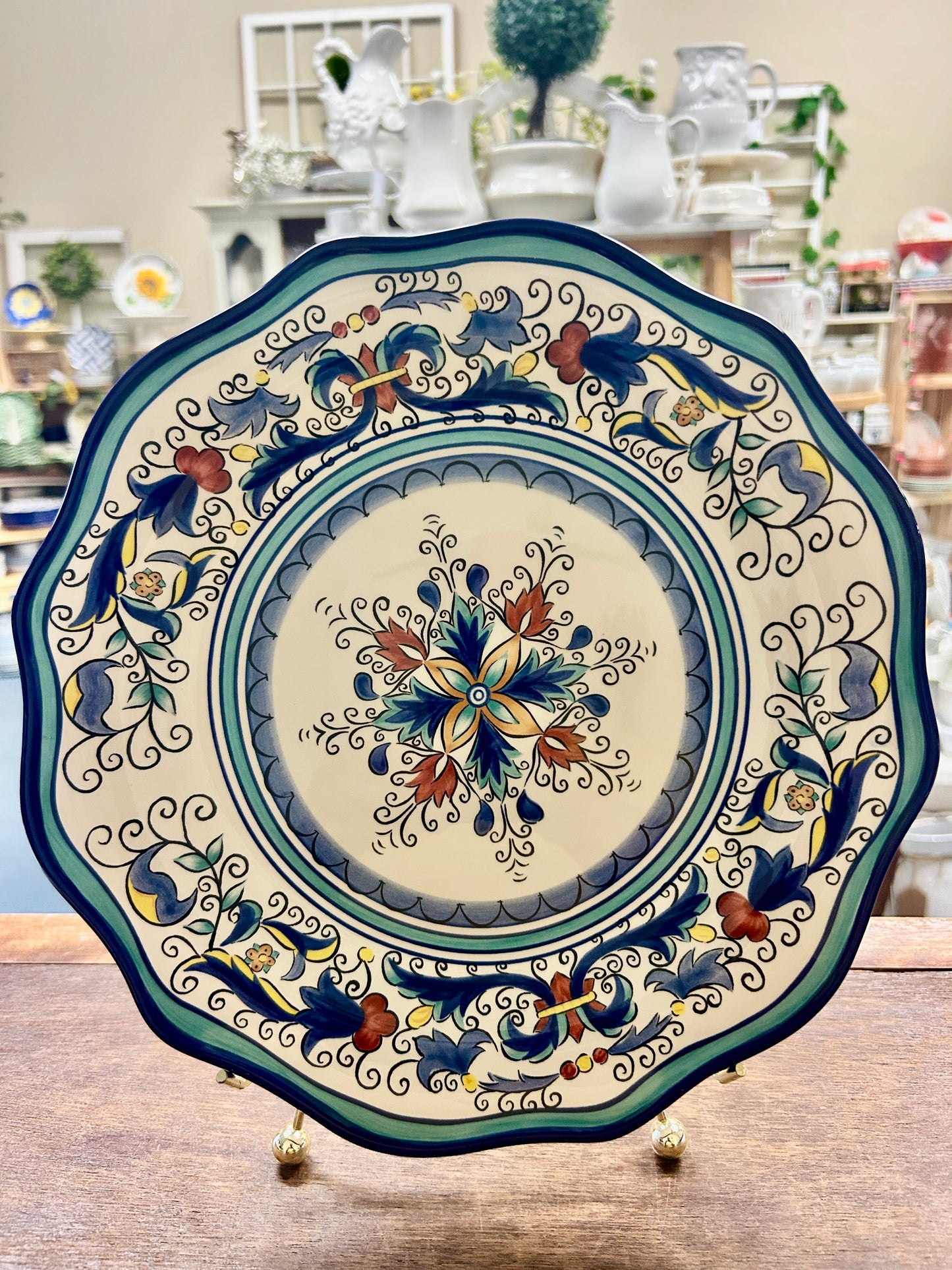 Multicolor Pier 1 San Marino Plate, 11"