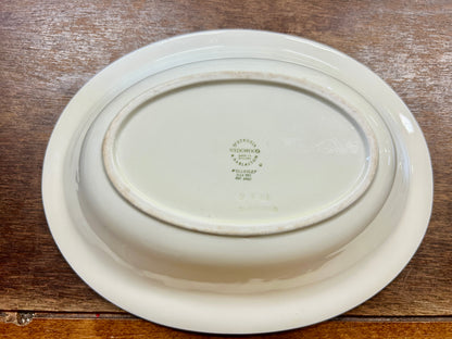 Cream Wedgwood Wellesley Oval Bowl England, 10 1/2"