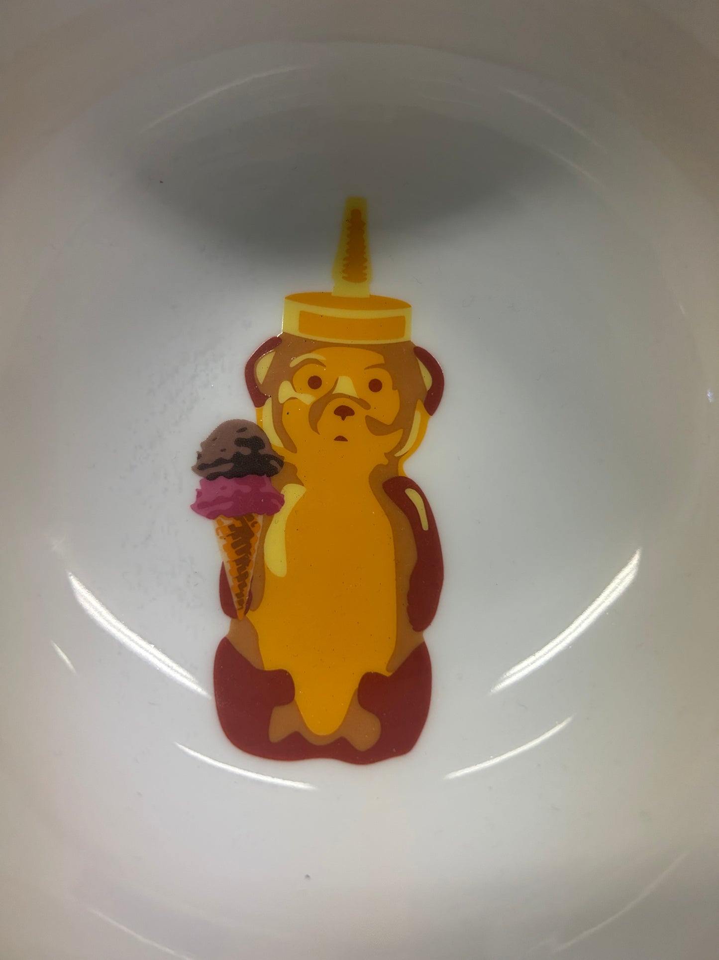 Orange & White Williams Sonoma Honey Bear Bowl FNNCH, 5 3/4"