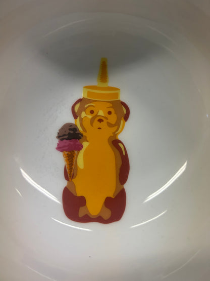 Orange & White Williams Sonoma Honey Bear Bowl FNNCH, 5 3/4"