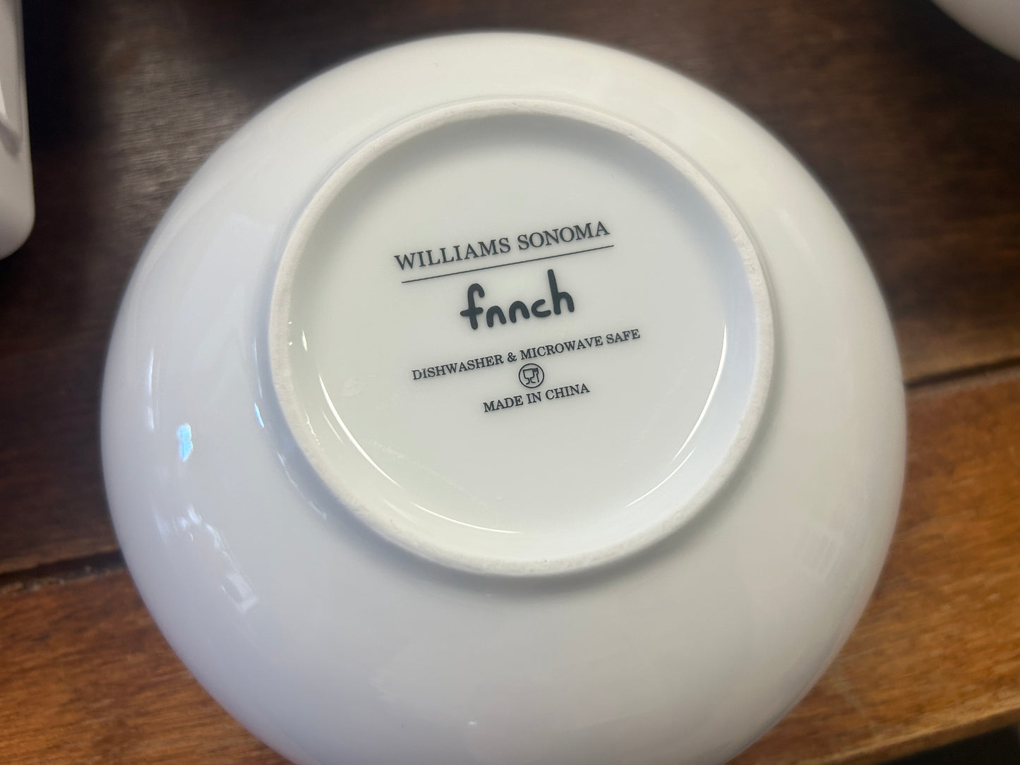 Orange & White Williams Sonoma Honey Bear Bowl FNNCH, 5 3/4"