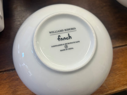 Orange & White Williams Sonoma Honey Bear Bowl FNNCH, 5 3/4"