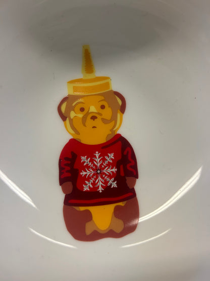 Orange & White Williams Sonoma Honey Bear Bowl FNNCH, 5 3/4"