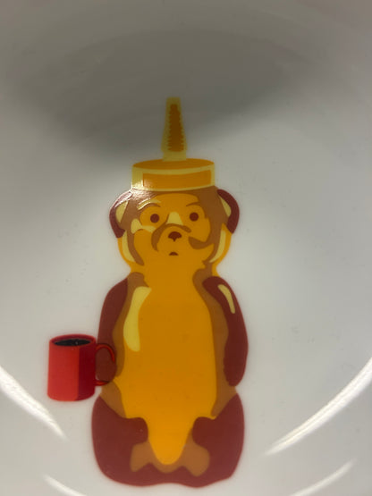 Orange & White Williams Sonoma Honey Bear Bowl FNNCH, 5 3/4"