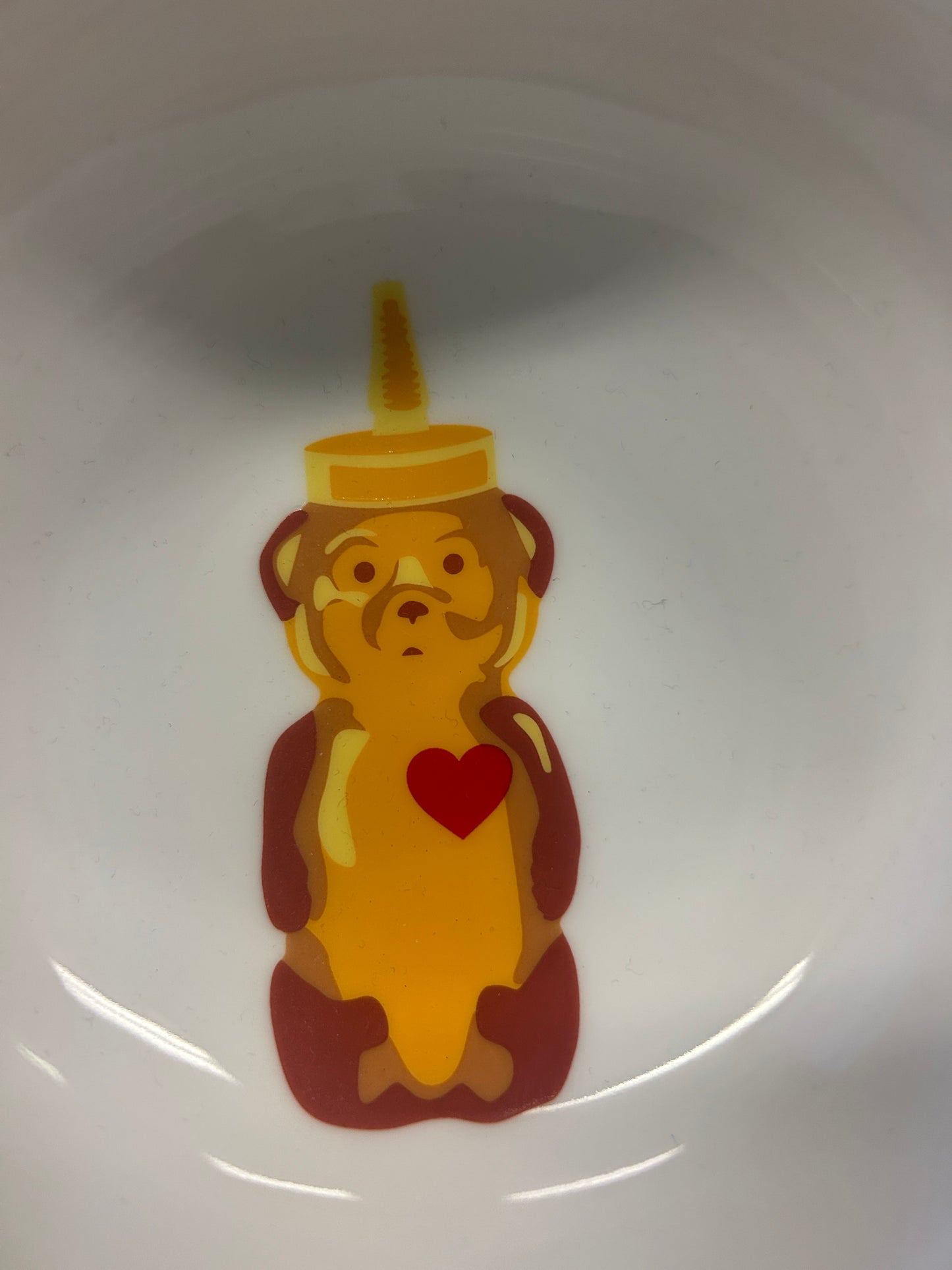 Orange & White Williams Sonoma Honey Bear Bowl FNNCH, 5 3/4"