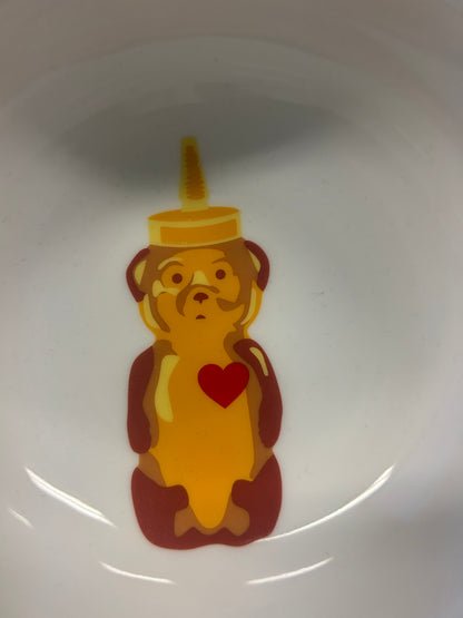 Orange & White Williams Sonoma Honey Bear Bowl FNNCH, 5 3/4"