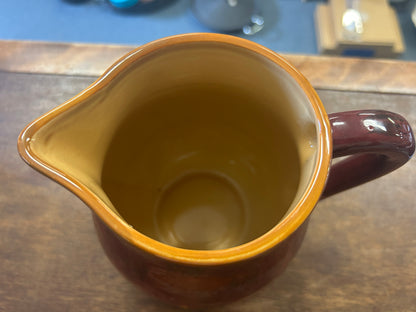 Stone Pitcher Cranberry Orange Glaze, 6"