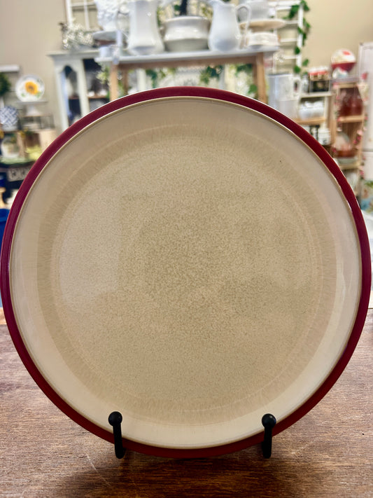 Denby Vintage Red Plate England, 8 3/4"