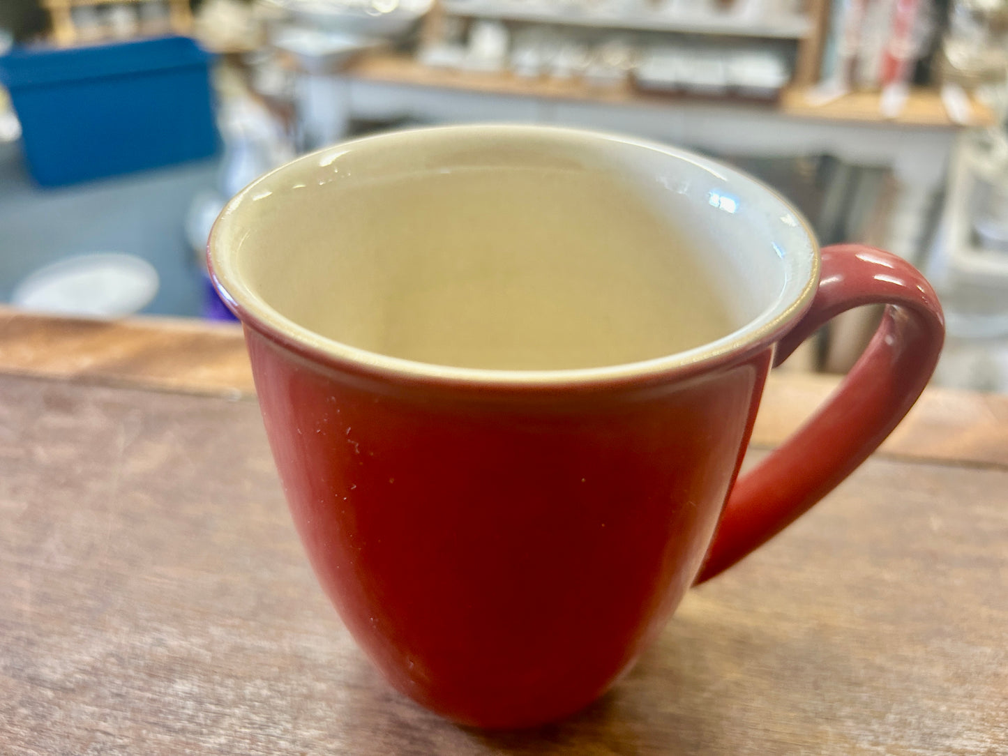 Denby Vintage Red Mug England, 4"
