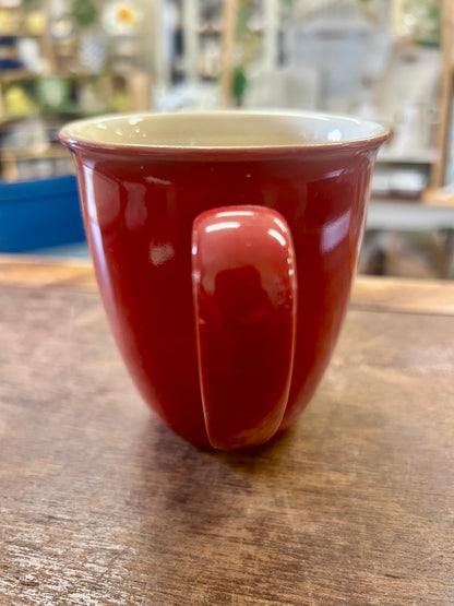 Denby Vintage Red Mug England, 4"