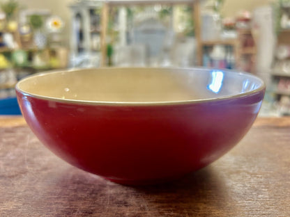 Denby Vintage Red Bowl England, 6 1/2"