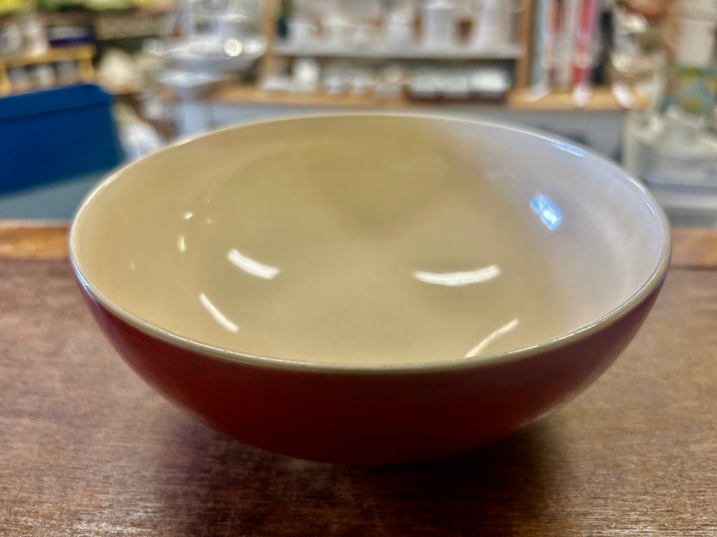 Denby Vintage Red Bowl England, 6 1/2"