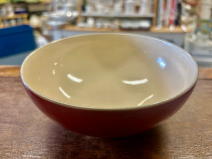 Denby Vintage Red Bowl England, 6 1/2"