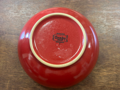 Denby Vintage Red Bowl England, 6 1/2"
