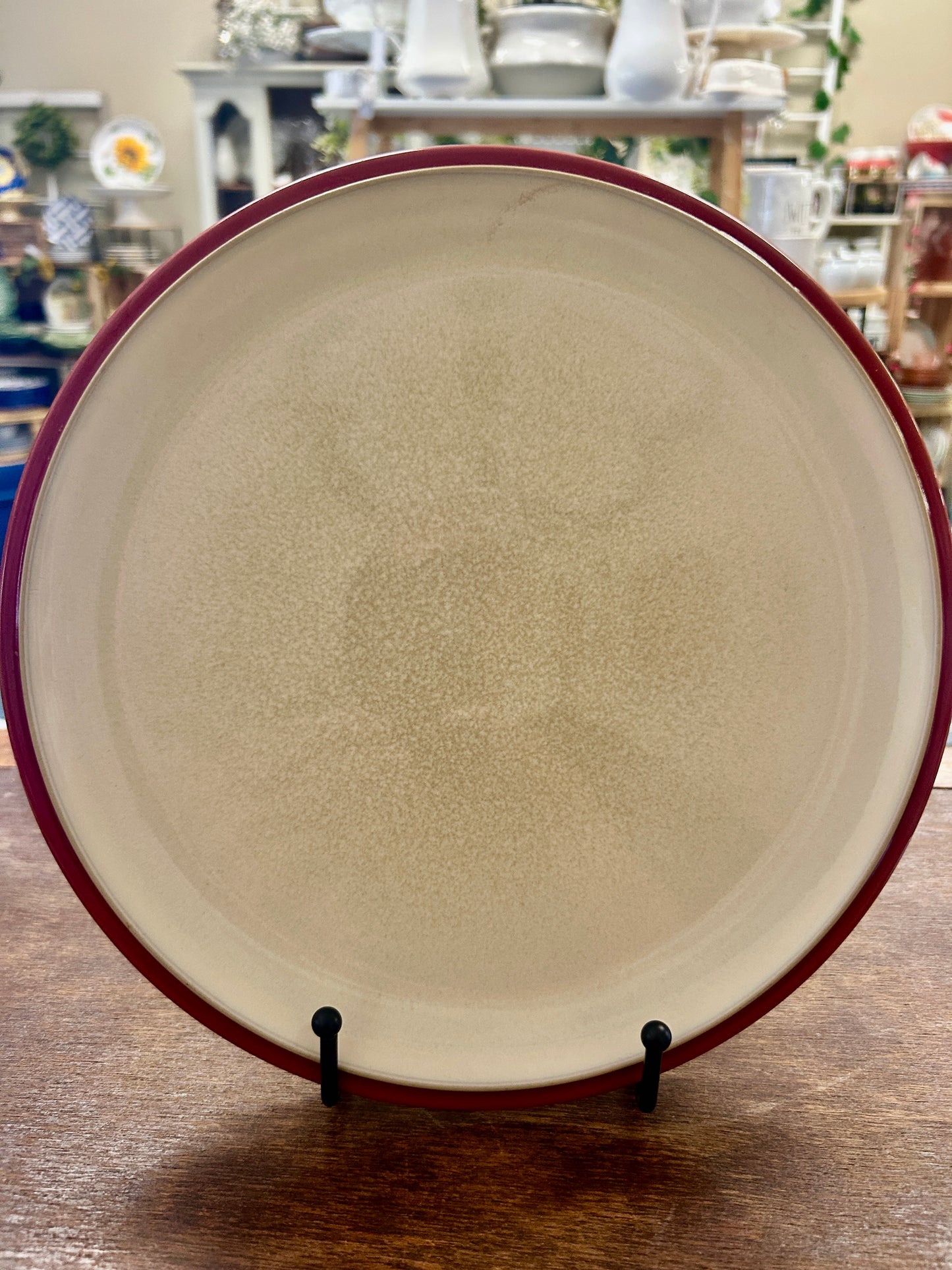 Denby Vintage Red Plate England, 10 1/2"