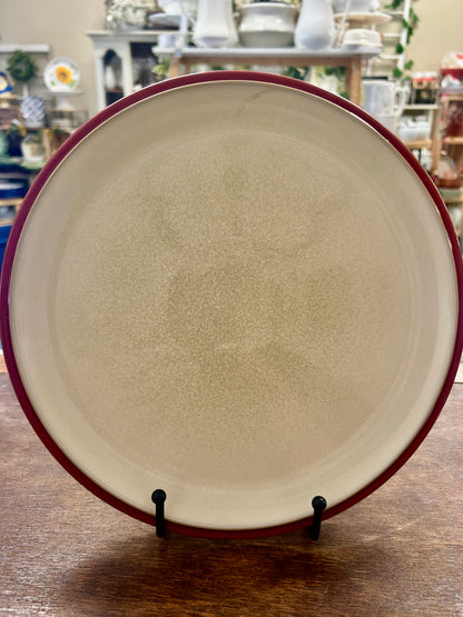 Denby Vintage Red Plate England, 10 1/2"