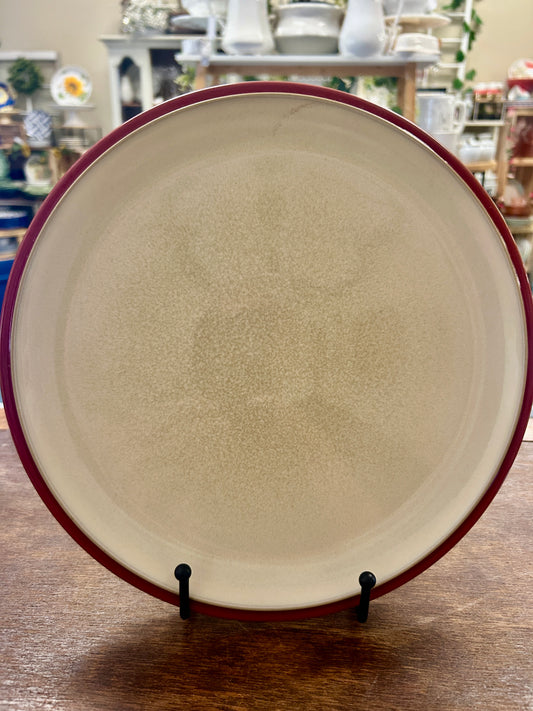 Denby Vintage Red Plate England, 10 1/2"