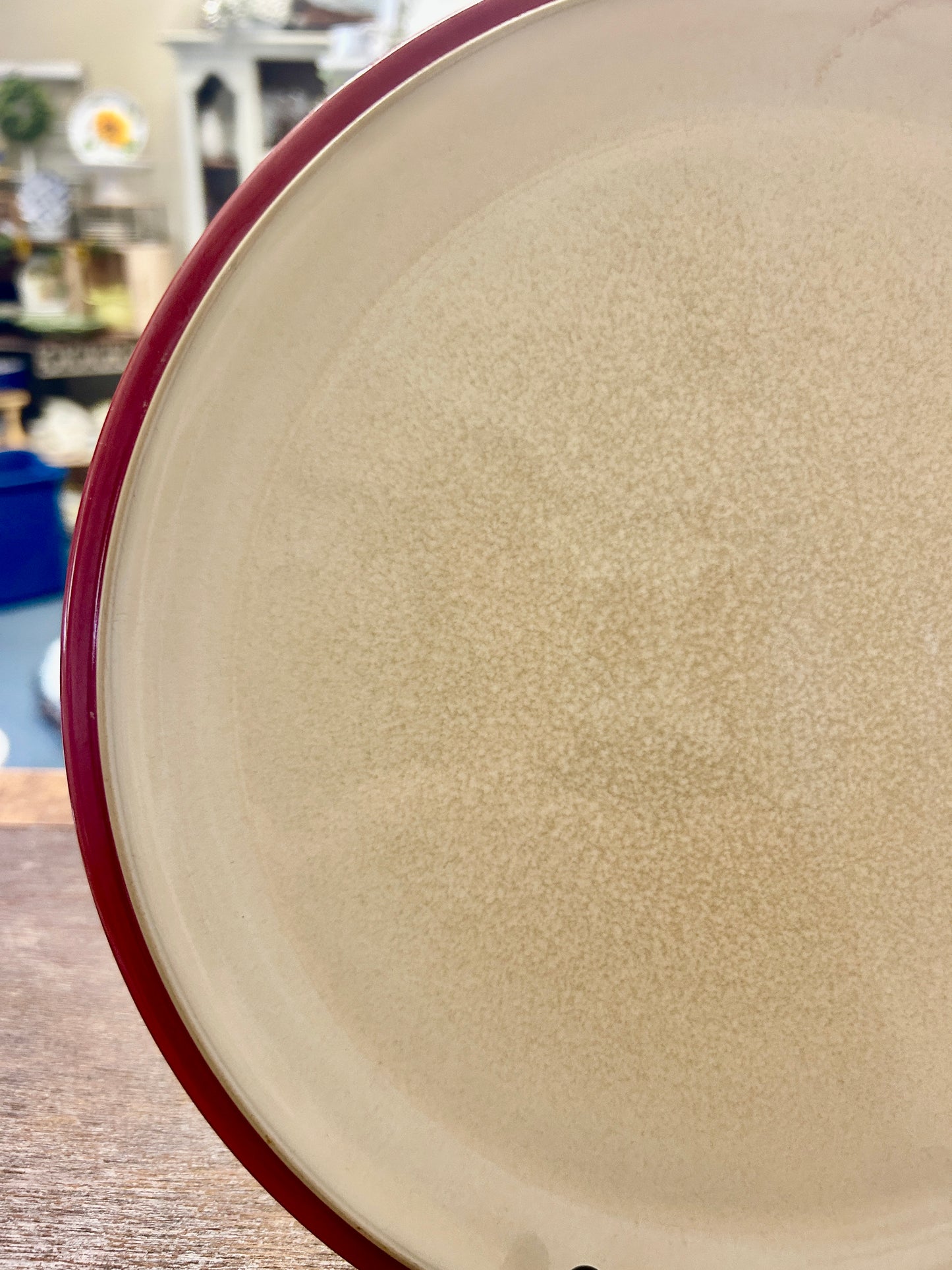 Denby Vintage Red Plate England, 10 1/2"