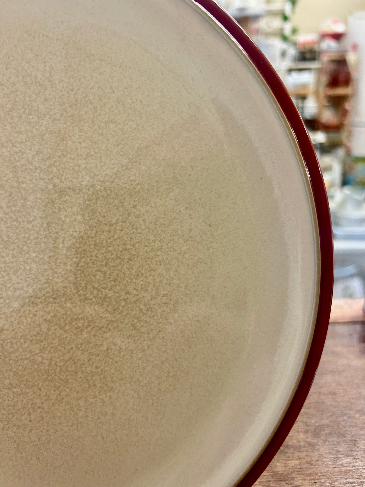 Denby Vintage Red Plate England, 10 1/2"