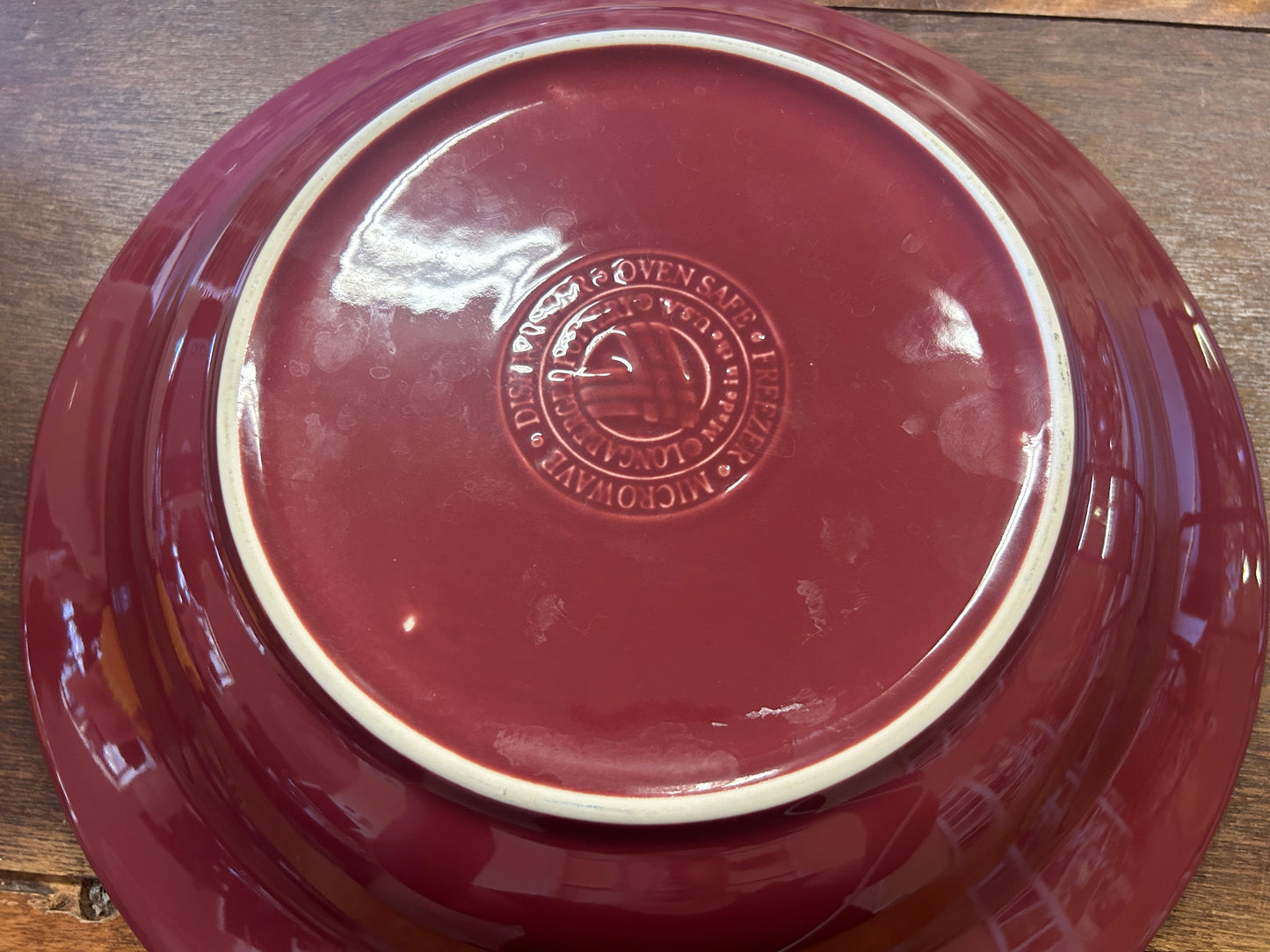 Cranberry Longaberger Woven Traditions Cranberry Bowl, 12"