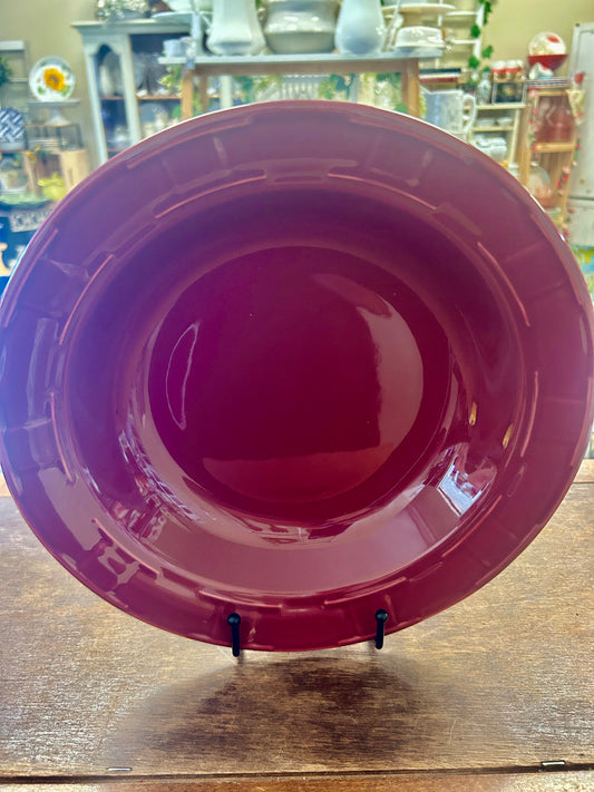 Cranberry Longaberger Woven Traditions Cranberry Bowl, 12"