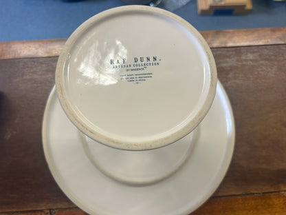 White Rae Dunn TASTY Cake Stand, 7 1/2"