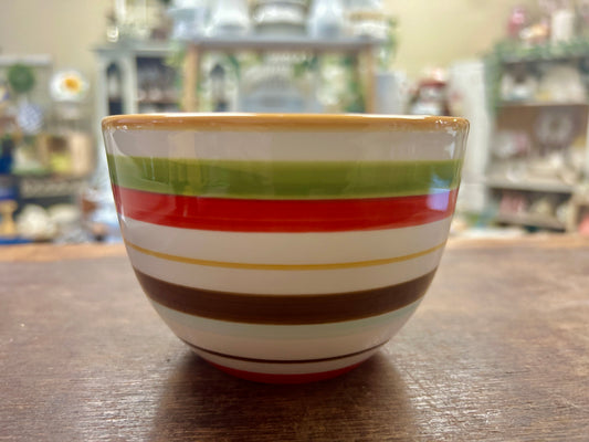 Multicolor ND Striped Bowl, 4 1/2"
