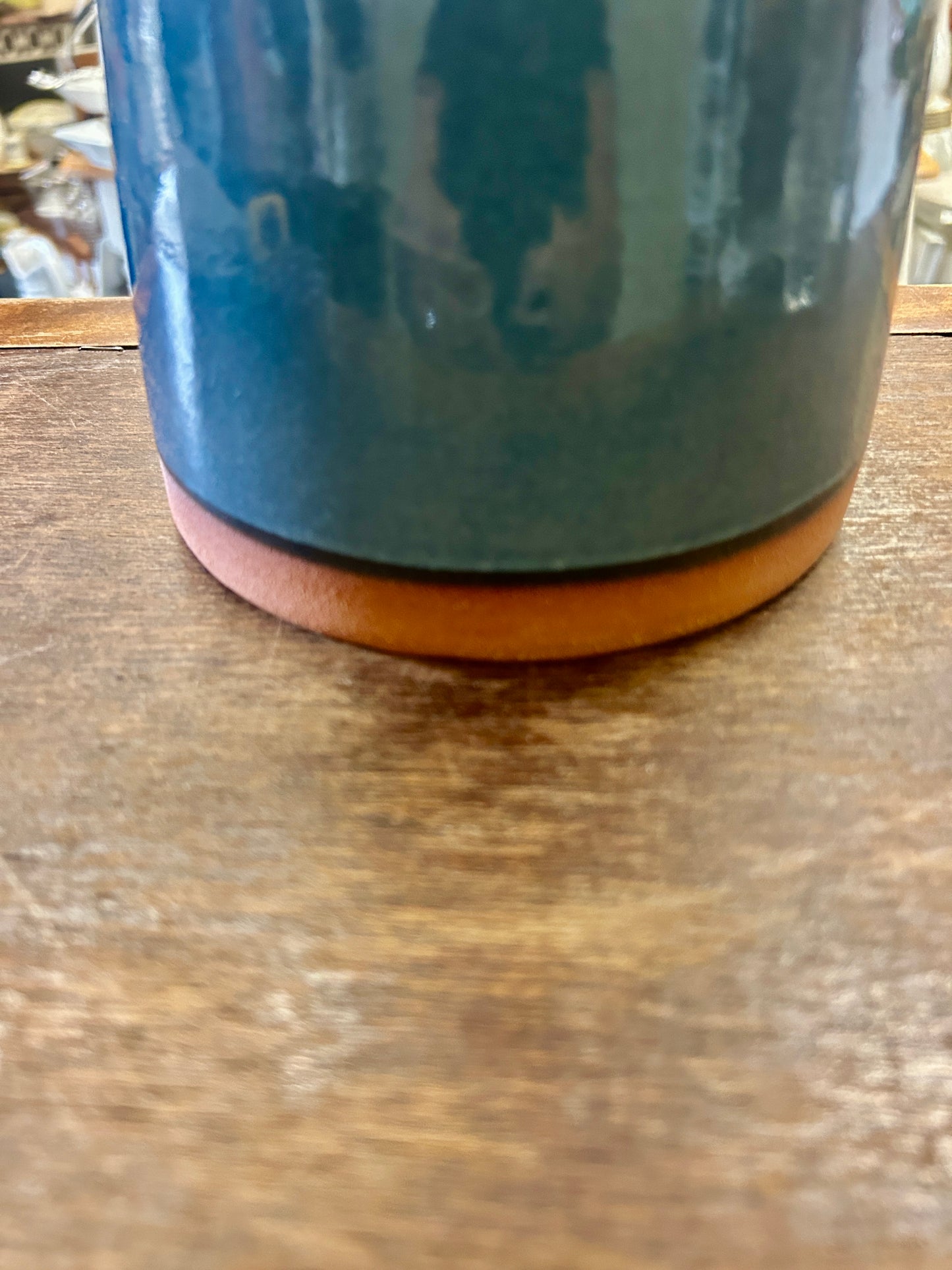 New York Stoneware Stoneware Blue Pitcher, 11"