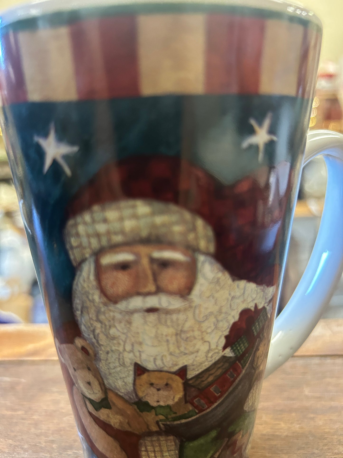 Multicolor Certified International Santa Tall Mug, 6"