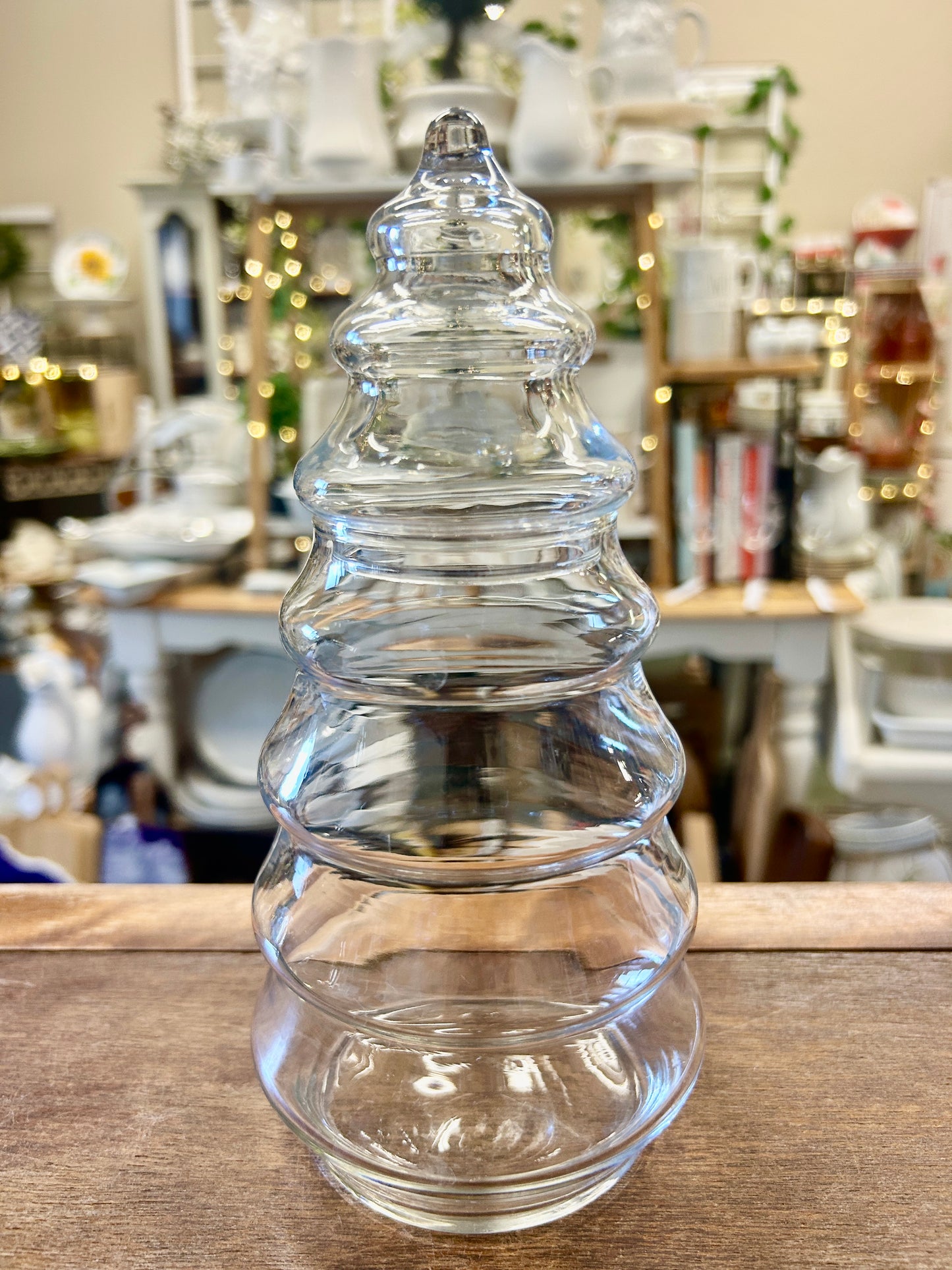 Clear  Christmas Tree Container, 8 3/4"