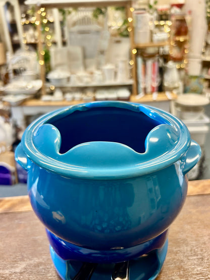 Tabletops Gallery Ombre Blue Fondue Pot, 7 1/2"
