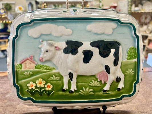 Multicolor  Vintage Cow Mold, 11"