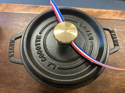Black Staub NEW 1.5 QT Round Cocotte, 1.5 QT