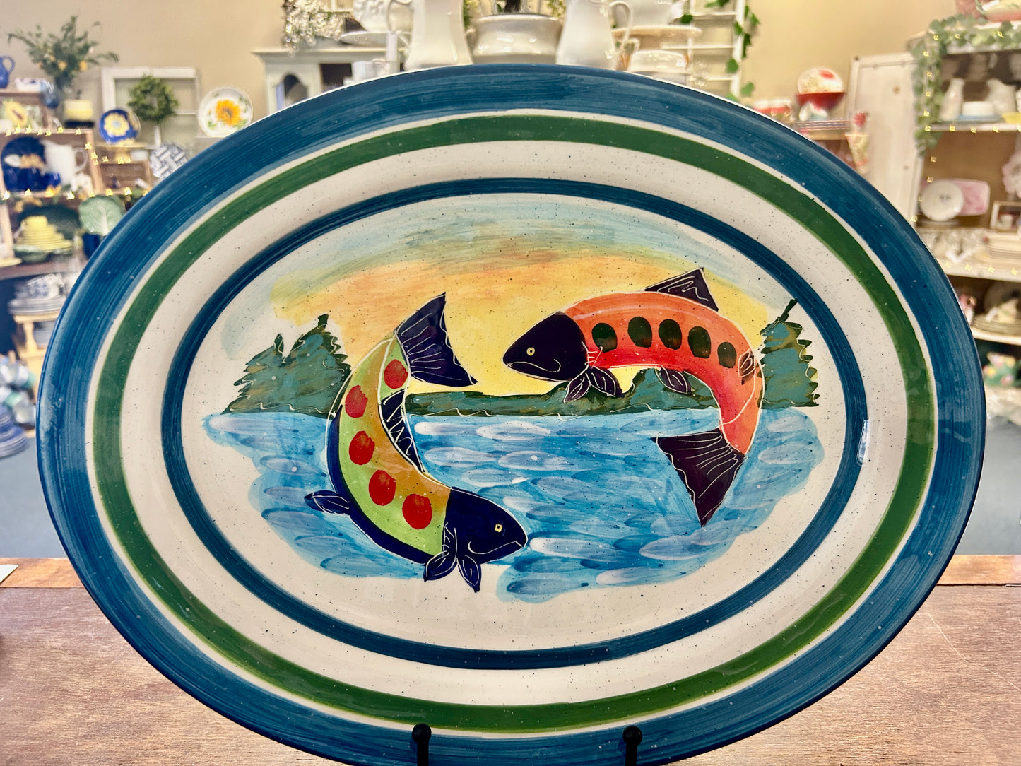Multicolor Harry & David Fish Platter, 16"
