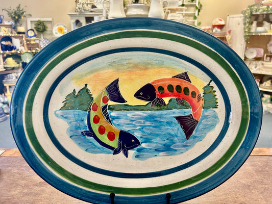 Multicolor Harry & David Fish Platter, 16"