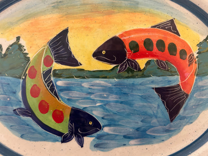 Multicolor Harry & David Fish Platter, 16"