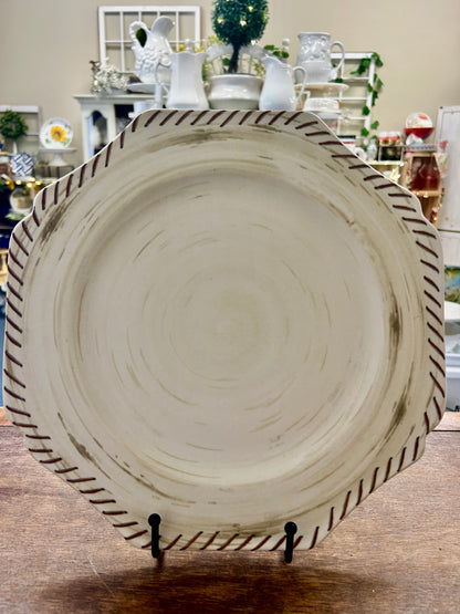 Beige Lenox Riverwood Plate Charger, 12 1/2"
