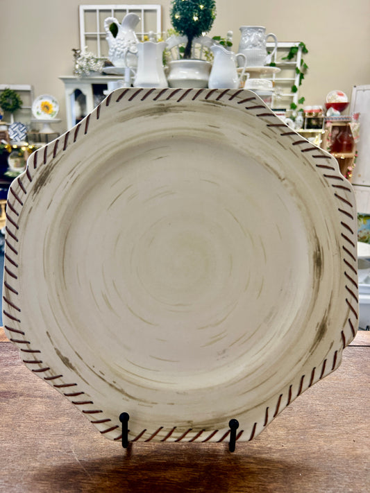 Beige Lenox Riverwood Plate Charger, 12 1/2"