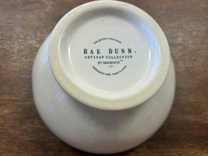 White Rae Dunn ICE CREAM Footed Bowl, 5 3/4"