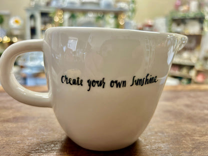 Multicolor Rae Dunn CREAM Flowers Creamer, 6 1/2"