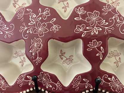 Cranberry Temptations Floral Lace Star Muffin Pan, 12"
