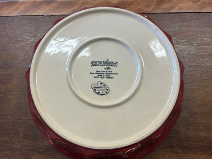 Cranberry Temptations Floral Lace Pie Plate, 9"