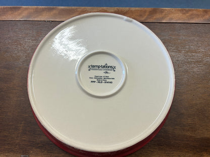 Cranberry Temptations Floral Lace 9" Round Baker, 9"